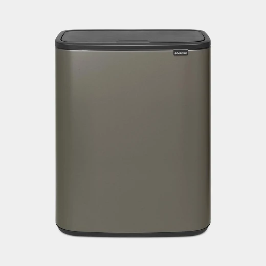 سلة نفايات Bo Touch Bin سعة 60 لتر بلاتينيوم، تصميم موفر للمساحة، دلو داخلي XL قابل للإزالة، سهلة التنظيف والنقل، مثالية للعائلات سلة نفايات Bo Touch Bin سعة 60 لتر بلاتينيوم، تصميم موفر للمساحة، دلو داخلي XL قابل للإزالة، سهلة التنظيف والنقل، مثالية للعائلات