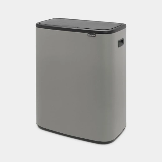 Bo Touch Bin 60L Mineral Concrete Grey, Soft Touch Waste Bin, Space-Saving Design, XL Removable Inner Bucket, Easy to Clean and Move - Brabantia - Image 4