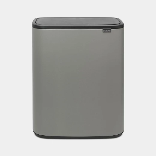 Bo Touch Bin 60L Mineral Concrete Grey, Soft Touch Waste Bin, Space-Saving Design, XL Removable Inner Bucket, Easy to Clean and Move Bo Touch Bin 60L Mineral Concrete Grey, Soft Touch Waste Bin, Space-Saving Design, XL Removable Inner Bucket, Easy to Clean and Move