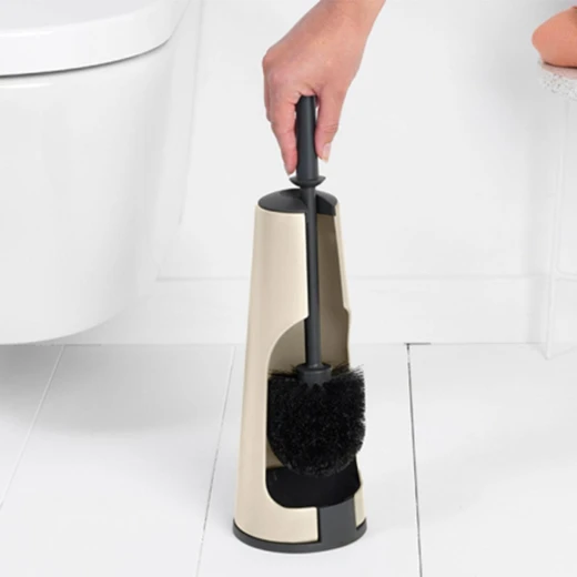 Brabantia ReNew Toilet Brush & Holder Soft Beige, Thorough Cleaning, Stable Non-Scratch Design, Easy to Clean and Empty, Ideal for Humid Areas - Brabantia - Image 2