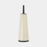Brabantia ReNew Toilet Brush & Holder Soft Beige, Thorough Cleaning, Stable Non-Scratch Design, Easy to Clean and Empty, Ideal for Humid Areas - Brabantia