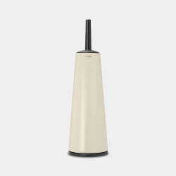 فرشاة وعلبة مرحاض Brabantia ReNew باللون البيج الناعم، تنظيف شامل، تصميم أنيق وثابت، سهلة التنظيف والتفريغ، لا تخدش الأسطح