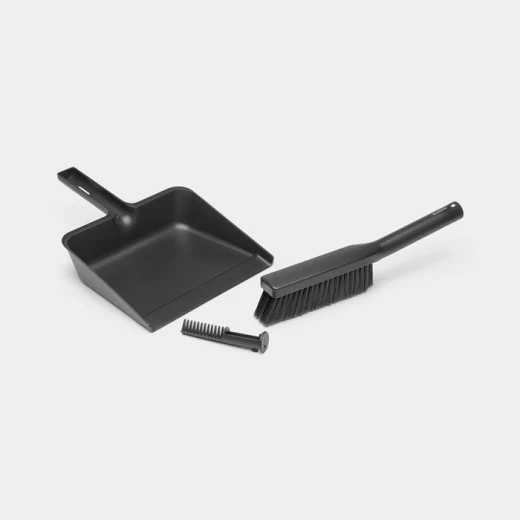 Dustpan & Brush Set Dark Grey, Practical Cleaning Set for Everyday Use, Ideal for Collecting Dust and Crumbs, 24 cm Width x 33 cm Height - Brabantia - Image 2