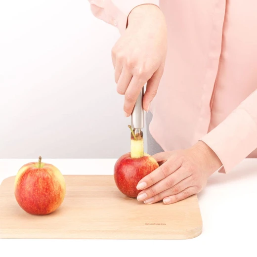 Profile Apple Corer 20.7cm Silver, Open Design for Easy Core Removal, Serrated Edge for Quick and Precise Cutting, Practical and Easy to Use - Brabantia - Image 2