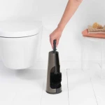 Brabantia ReNew Toilet Brush Platinum, Stylish and Practical Toilet Brush for Effective Cleaning, Easy to Clean, Stable and Ideal for Bathrooms - Brabantia
