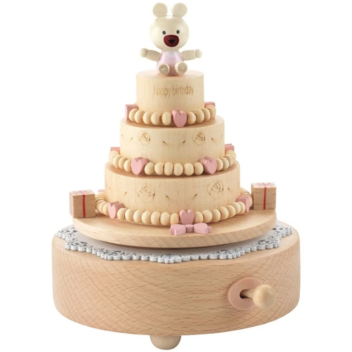 Mascagni Carrillon in Beech Wood, Natural Wood Finish, Elegant Decorative Design, Dimensions: Ø11 × H15cm - Mascagni
