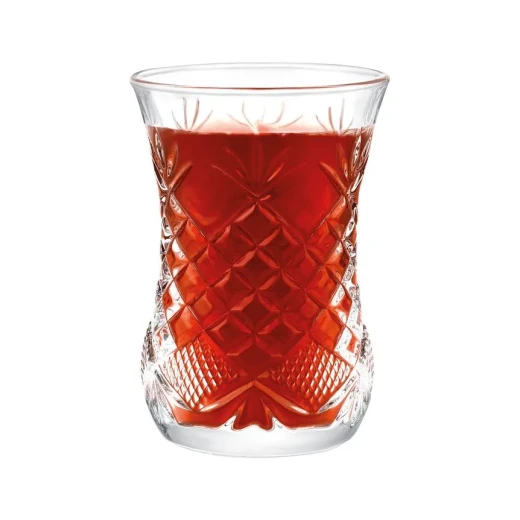 Madame COCO Lucie 6-Piece Tea Glass Set, 115ml, Elegant Glass Tea Cups, 6 x 10 x 5cm, Ideal for Serving Tea and Hot Beverages - Madame COCO - Image 2