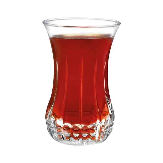 Madame COCO Merlot 6-Piece Tea Glass Set, 115ml, Decorative Glass Tea Cups, 6 x 9 x 5cm, Elegant Drinkware for Serving Tea and Hot Beverages - Madame COCO - Image 3