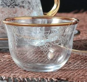 RUMI Arabic Glass Set of 6 Pieces Transparent
