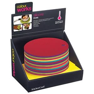 Round Silicone Trivet 16cm, Practical Heat-Resistant Design for Protecting Surfaces from Hot Cookware, Ideal for Pots, Pans and Dishes - KitchenCraft