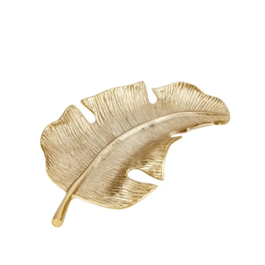 KitchenCraft Art Serving Plate Leaf Shaped Gold - KitchenCraft - Image 2