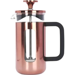 KitchenCraft 3 Cup Pisa Cafetiere 350ml Copper, Elegant French Press Coffee Maker with Stylish Design, Perfect for Brewing and Serving Rich, Flavorful Coffee
