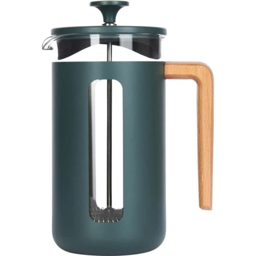 Pisa 8 Cup Cafetiere 1 Litre Green French Press Coffee Maker - Premium Stainless Steel Glass Coffee Percolator for Home & Office Brewing Pisa 8 Cup Cafetiere 1 Litre Green French Press Coffee Maker - Premium Stainless Steel Glass Coffee Percolator for Home & Office Brewing