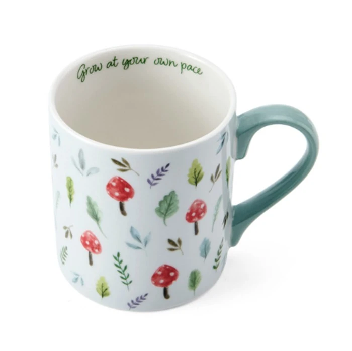 Mushroom Ceramic Mug 280ml - Elegant Heat-Resistant Coffee & Tea Cup with Handle - Perfect Gift for Home, Office & Daily Use - KitchenCraft