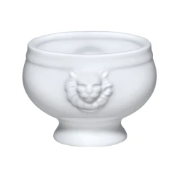 Kuchenprofi Lionhead Porcelain Soup Bowl 450ml White – Classic Oven-Safe Lion Head Ramekin, Perfect for Serving Soups, Stews & Elegant Appetizers