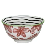 AMICI Ceramic Bowl 15.5cm Floral Pattern – Charming Flower Printed Bowl for Salads, Soups & Snacks, Elegant Decorative Touch for Any Table Setting - Kuchenprofi