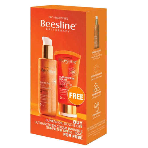 Beesline Suntan Oil Gold + Ultrascreen Cream Invisible Sunfilter Offer