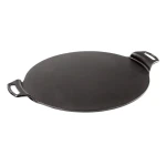 Cast Iron Pizza Pan Dia 38cm Black, Heavy-Duty Round Baking Sheet, Even Heat Distribution Skillet for Crispy Crusts in Oven & Stovetop - Lodge