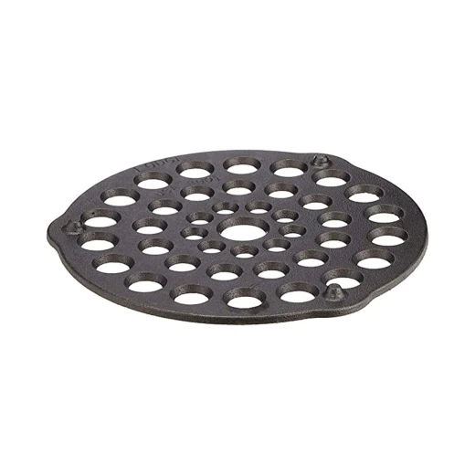 Pre-Seasoned Cast-Iron Meat Rack & Trivet, Heavy-Duty Heat-Resistant Roasting & Steaming Rack for Dutch Ovens, Skillets & Oven Baking Pre-Seasoned Cast-Iron Meat Rack & Trivet, Heavy-Duty Heat-Resistant Roasting & Steaming Rack for Dutch Ovens, Skillets & Oven Baking