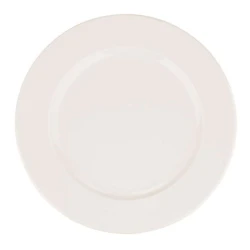 Bonna White Flat Porcelain Dinner Plate 27cm, Modern Elegant Serving Dish for Main Courses, Scratch-Resistant Durable Everyday Tableware