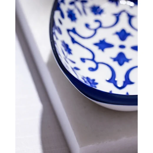 Madame Coco Reve Bleu Ellis Oval Porcelain Plate, Elegant Serving Dish for Appetizers, Desserts and Snacks, Size 19 × 10.3 × 2.7 cm - Madame COCO - Image 6
