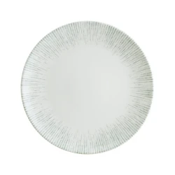IRIS Porcelain Flat Plate 25cm, Elegant Round Serving Dish Platter for Main Courses & Dinners, Scratch-Resistant Everyday Tableware