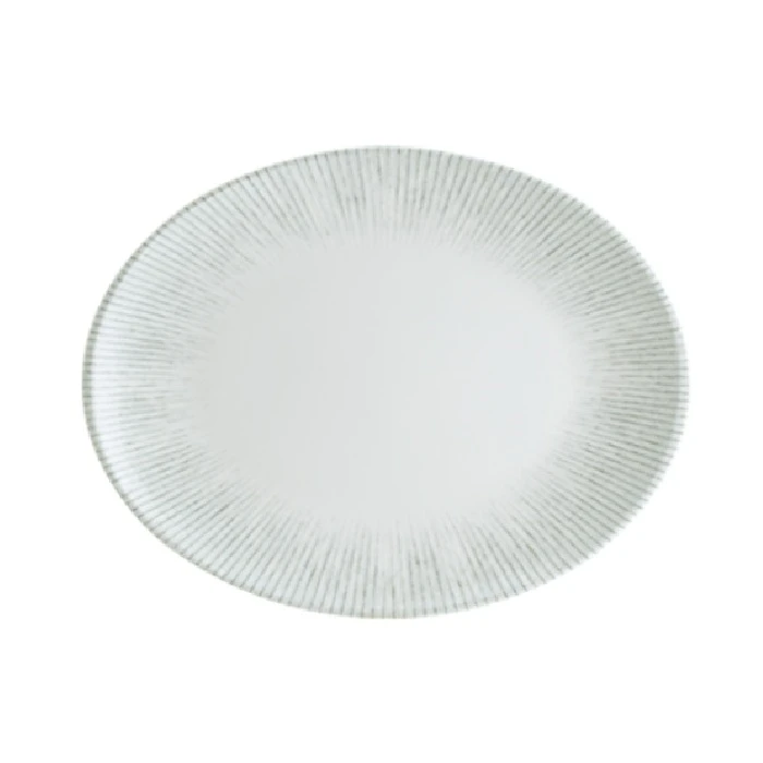 IRIS Porcelain Oval Plate 25x19cm, Elegant Serving Platter Tray Dish for Appetizers & Main Courses, Scratch-Resistant Tableware - IRIS