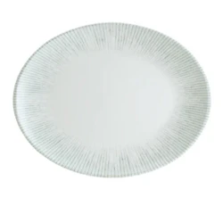 IRIS Porcelain Oval Plate 31x24cm, Elegant Serving Platter Tray Dish for Appetizers & Main Courses, Scratch-Resistant Tableware