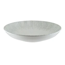 IRIS Porcelain Deep Plate 25cm, Elegant Large Serving Dish Bowl for Soups, Pasta & Salads, Scratch-Resistant Everyday Tableware