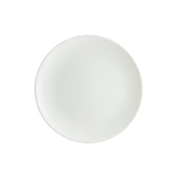 IRIS White Porcelain Flat Plate 17cm, Elegant Small Round Dish Platter for Desserts & Appetizers, Scratch-Resistant Everyday Tableware