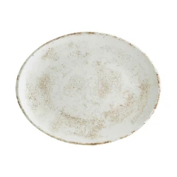 Nacrous Porcelain Oval Dish 36x28cm, Elegant Large Oval Serving Platter Tray for Family Meals, Scratch-Resistant Everyday Tableware