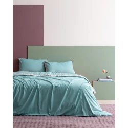 طقم غطاء لحاف ألور مقاس كينغ من مدام كوكو، مع حقيبة حفظ، يتضمن غطاء لحاف 240 × 220 سم و2 غطاء وسادة 50 × 70 سم، مع شرشف 260 × 280 سم، بتصميم أنيق ومريح