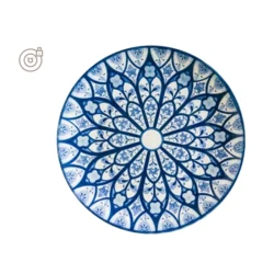 طبق مسطح سيراميك بونا اسناف ملون مقاس 27 سم، تصميم أنيق لتقديم الوجبات الرئيسية، بورسلين متين ومقاوم للخدش للاستخدام اليومي