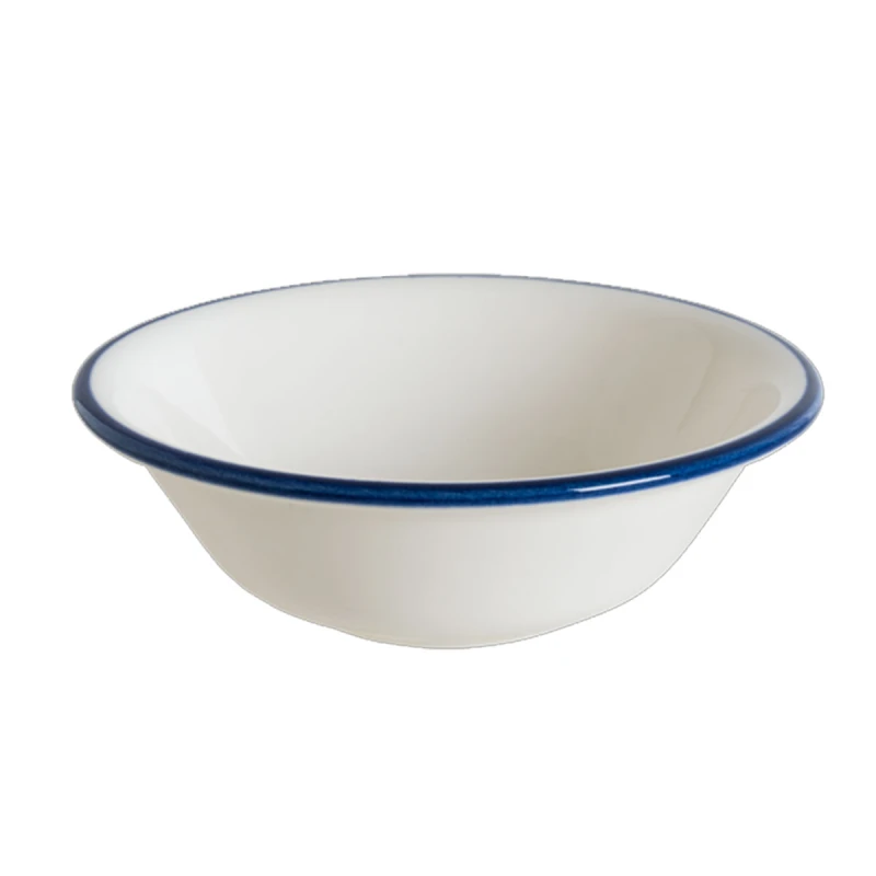 Linea Blue Porcelain Bowl 16cm, Elegant Round Deep Dish for Soup, Cereal & Salad, Scratch-Resistant Everyday Hospitality Tableware - Bonna