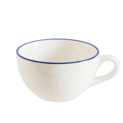 Linea Blue Porcelain Cup 230ml, Elegant Coffee & Tea Mug Dish for Hot Beverages, Scratch-Resistant Everyday Hospitality Tableware