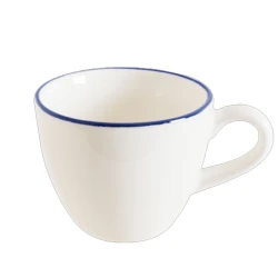 Linea Blue Porcelain Cup 80ml, Elegant Small Espresso & Coffee Mug Dish for Hot Drinks, Scratch-Resistant Everyday Tableware
