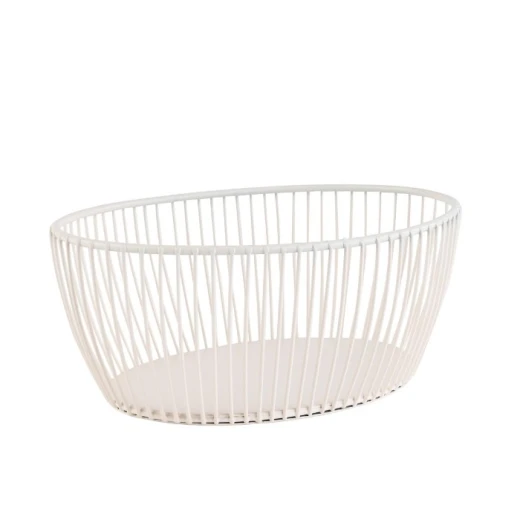 Svart Serving Basket 20x15cm H 8cm White, Elegant Rectangular Wire Bread & Fruit Dish Tray, Durable Everyday Hospitality Tableware Svart Serving Basket 20x15cm H 8cm White, Elegant Rectangular Wire Bread & Fruit Dish Tray, Durable Everyday Hospitality Tableware