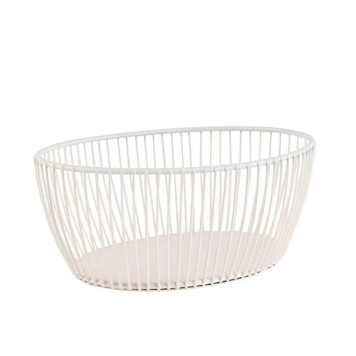Svart Serving Basket 20x15cm H 8cm White, Elegant Rectangular Wire Bread & Fruit Dish Tray, Durable Everyday Hospitality Tableware - APS