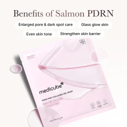 MEDICUBE PDRN Pink Collagen Jelly Gel Mask, Hydrating and Nourishing Face Mask for a Smoother, Brighter-Looking Complexion, 1 Mask per Pack