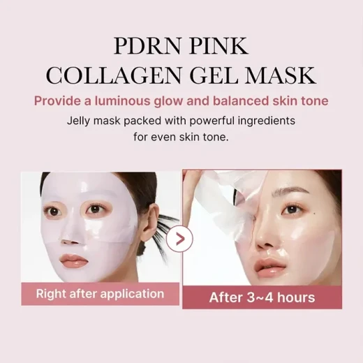 MEDICUBE PDRN Pink Collagen Jelly Gel Mask, Hydrating and Nourishing Face Mask for a Smoother, Brighter-Looking Complexion, 1 Mask per Pack - Medicube - Image 3