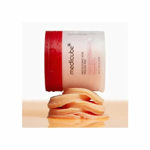 MEDICUBE Red Succinic Acid Peeling Pad, Facial Exfoliating Pads for Removing Dead Skin Cells, Refining Skin Texture and Promoting a Smoother, Brighter-Looking Complexion, 50ml - Medicube - Image 2