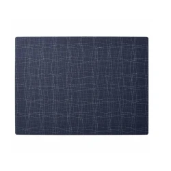 Silicone Placemat 45x33cm Dark Blue, Elegant Heat-Resistant Non-Slip Dining Table Mat Pad, Durable Everyday Hospitalityware