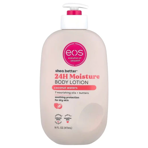 eos Shea Better Body Lotion Coconut Waters, Deep Hydration Body Moisturizer for Soft, Smooth Skin, Creamy Daily Care Formula, 16 fl oz eos Shea Better Body Lotion Coconut Waters, Deep Hydration Body Moisturizer for Soft, Smooth Skin, Creamy Daily Care Formula, 16 fl oz