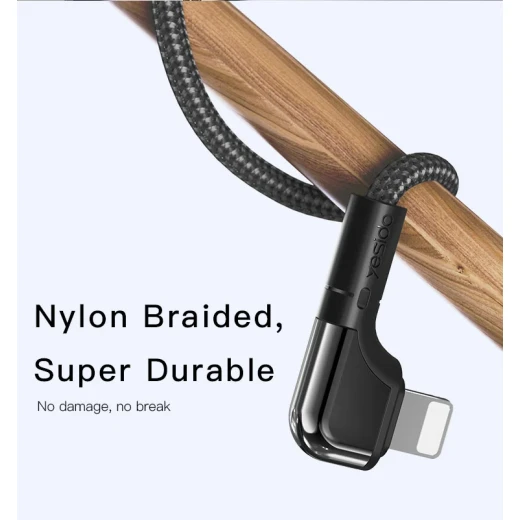يسيدو CA81-V8 كيبل شحن سريع وبيانات Micro USB بزاوية 90 درجة بطول 2 متر أسود - يسيدو - Image 3
