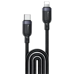 كابل شحن وبيانات يسيدو YESIDO CA193 بطول 3 متر، USB-C إلى Lightning بقدرة 27 واط، كابل شحن سريع PD بتصميم نايلون مضفر، متين للآيفون