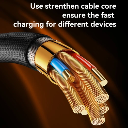 كابل يسيدو CA188 بطول 30 سم من Type-C إلى Type-C، يدعم الشحن السريع PD بقدرة 60W ونقل البيانات بسرعة 480Mbps، بتصميم مضفر متين باللون الأسود - يسيدو - Image 4