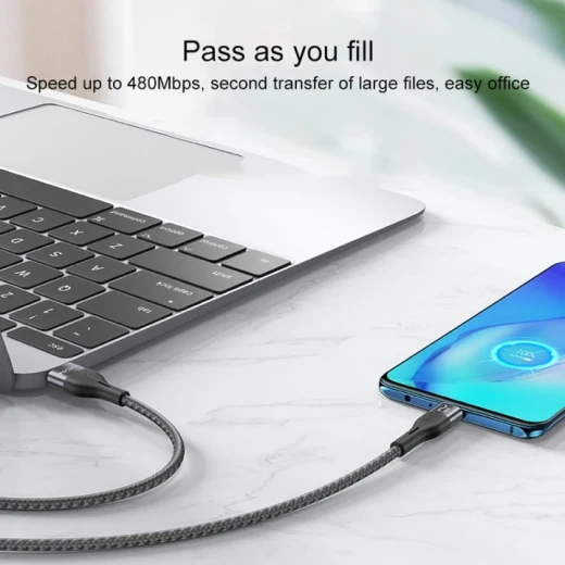 كابل يسيدو CA121-TC للشحن ونقل البيانات عبر USB، بتصميم عملي ومتين، يوفر أداءً موثوقًا للشحن ونقل البيانات ومناسب للاستخدام اليومي مع الأجهزة المتوافقة - يسيدو - Image 3