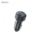 يسيدو Y48 شاحن سيارة بمنفذين تايب سي PD 30 واط 20 واط متوافق مع الشحن السريع USB C - يسيدو