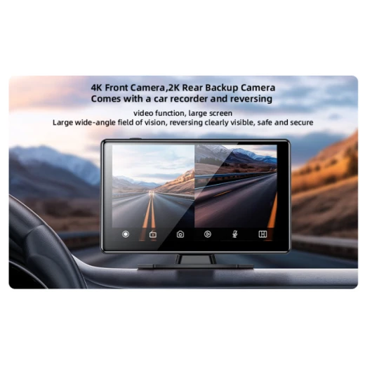 شاشة سيارة يسيدو YESIDO KM18 مقاس 9 بوصة تعمل باللمس، شاشة وسطية للسيارة مع كار بلاي Apple CarPlay وأندرويد أوتو Android Auto، شاشة ترفيه وملاحة للسيارة - يسيدو - Image 3