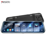 كاميرا سيارة يسيدو YESIDO KM24 داش كام مع كار بلاي Apple CarPlay وأندرويد أوتو Android Auto، كاميرا مراقبة وتسجيل للسيارة، باللون الأسود - يسيدو